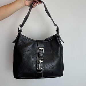 Michael Kors Vintage Y2K 2000s Black Leather Shoulder Bag